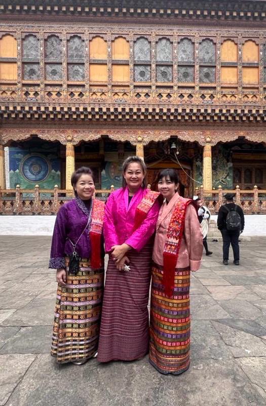 Bibiana and friends in Bhutan